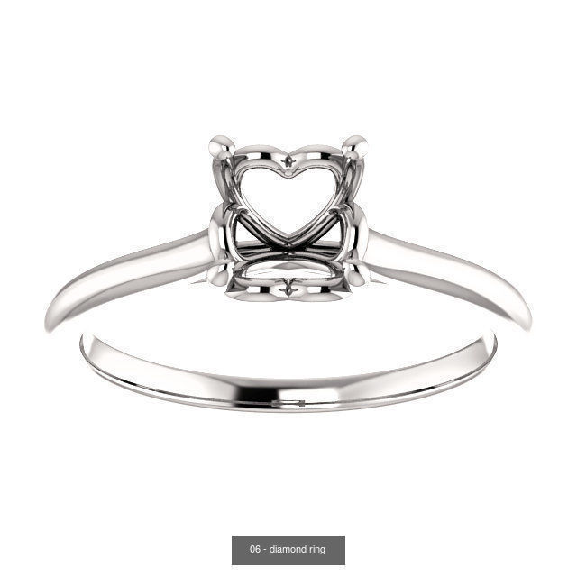 Dimaond ring printable total 18 styles 3D Model Collection_9