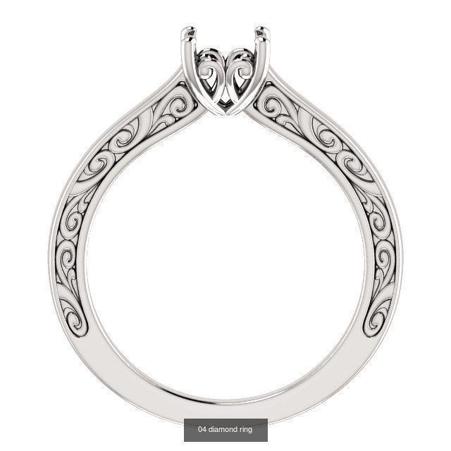 Dimaond ring printable total 18 styles 3D Model Collection_8