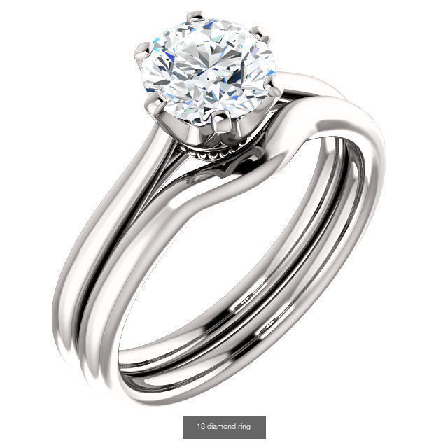 Dimaond ring printable total 18 styles 3D Model Collection_18