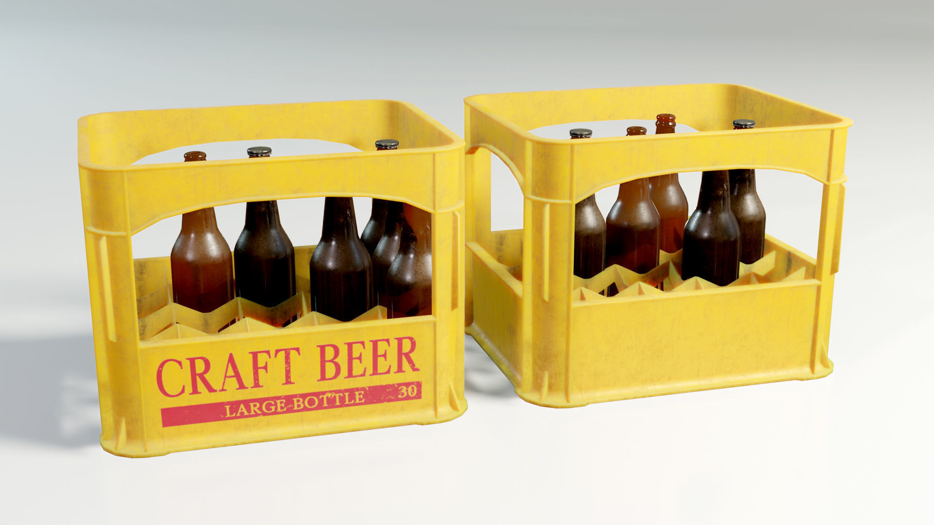 Beer Case Low-poly 3D model_2