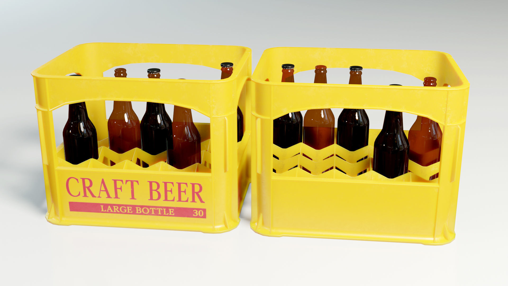 Beer Case Low-poly 3D model_3