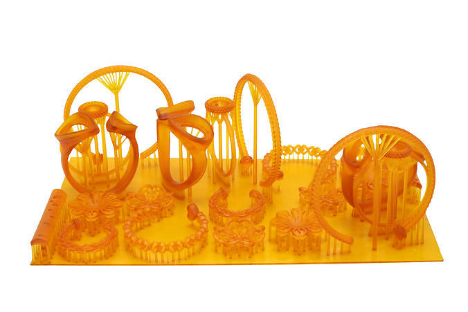 golden ring earring pendant total 11 styles 3D print model