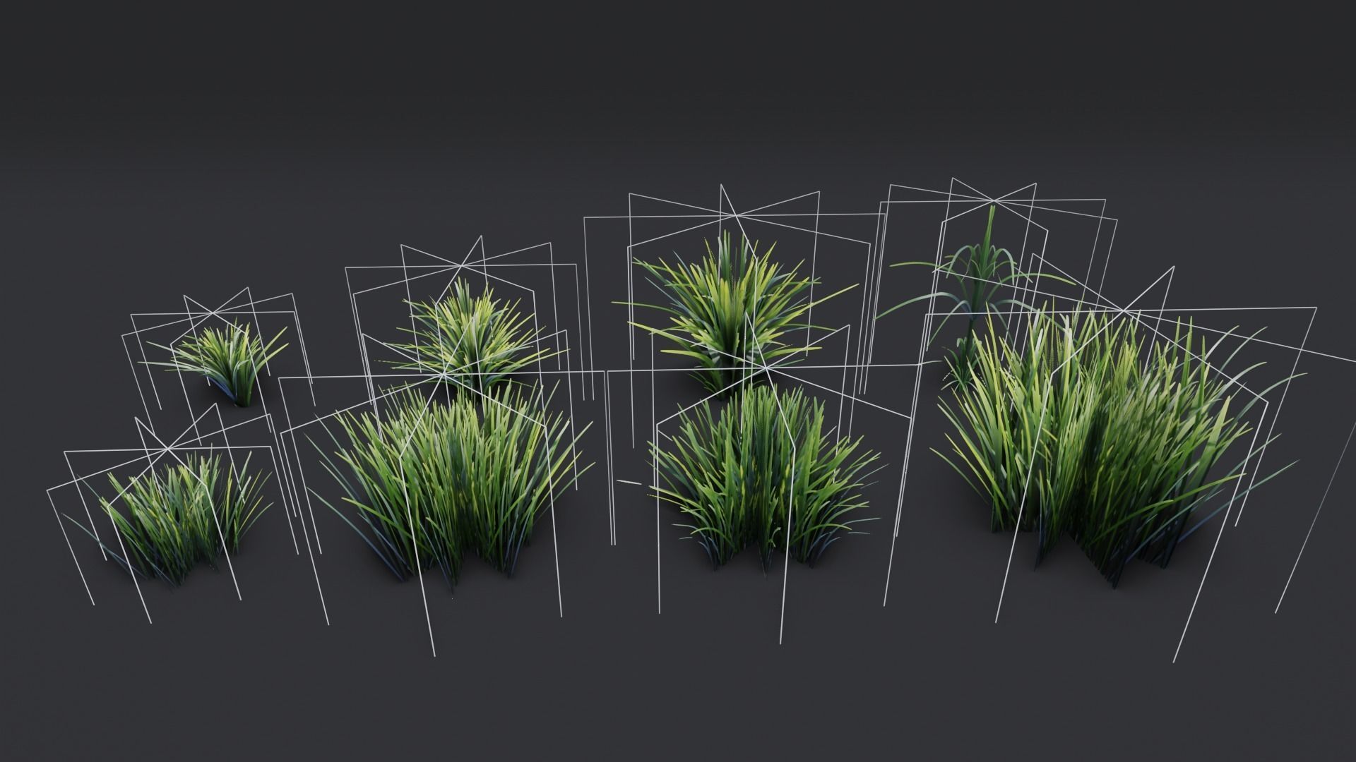Lowpoly Simple Grass Low-poly 3D model_10