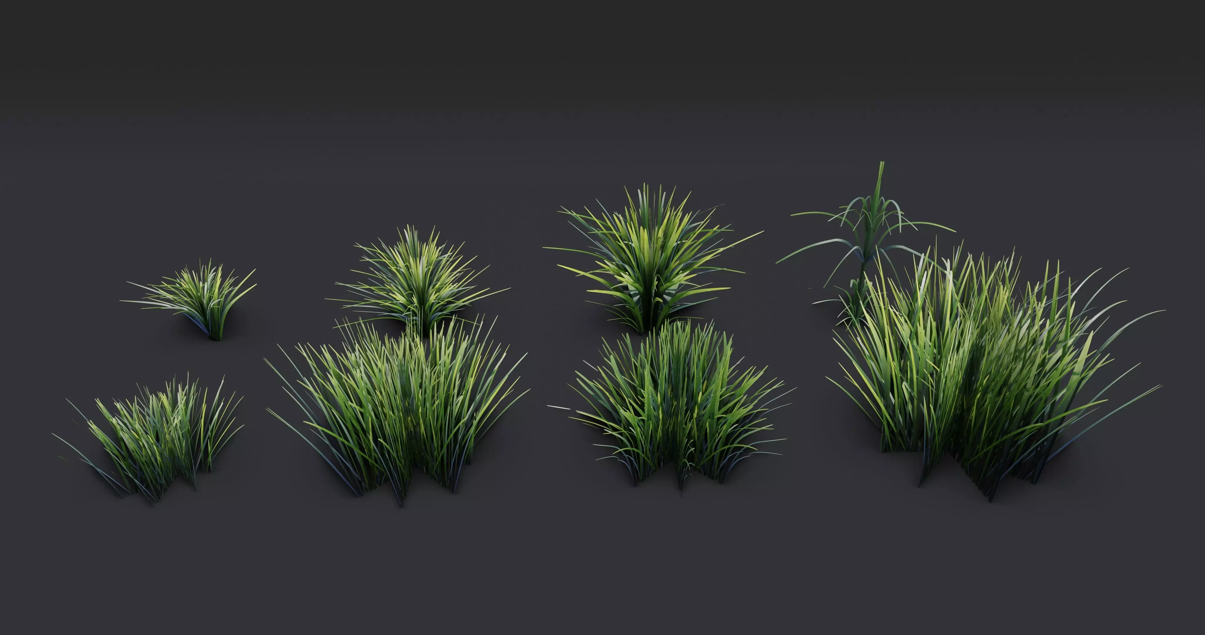 Lowpoly Simple Grass Low-poly 3D model_0