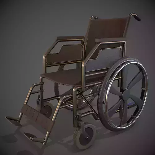 WheelChair 4K PBR Low-poly 3D model