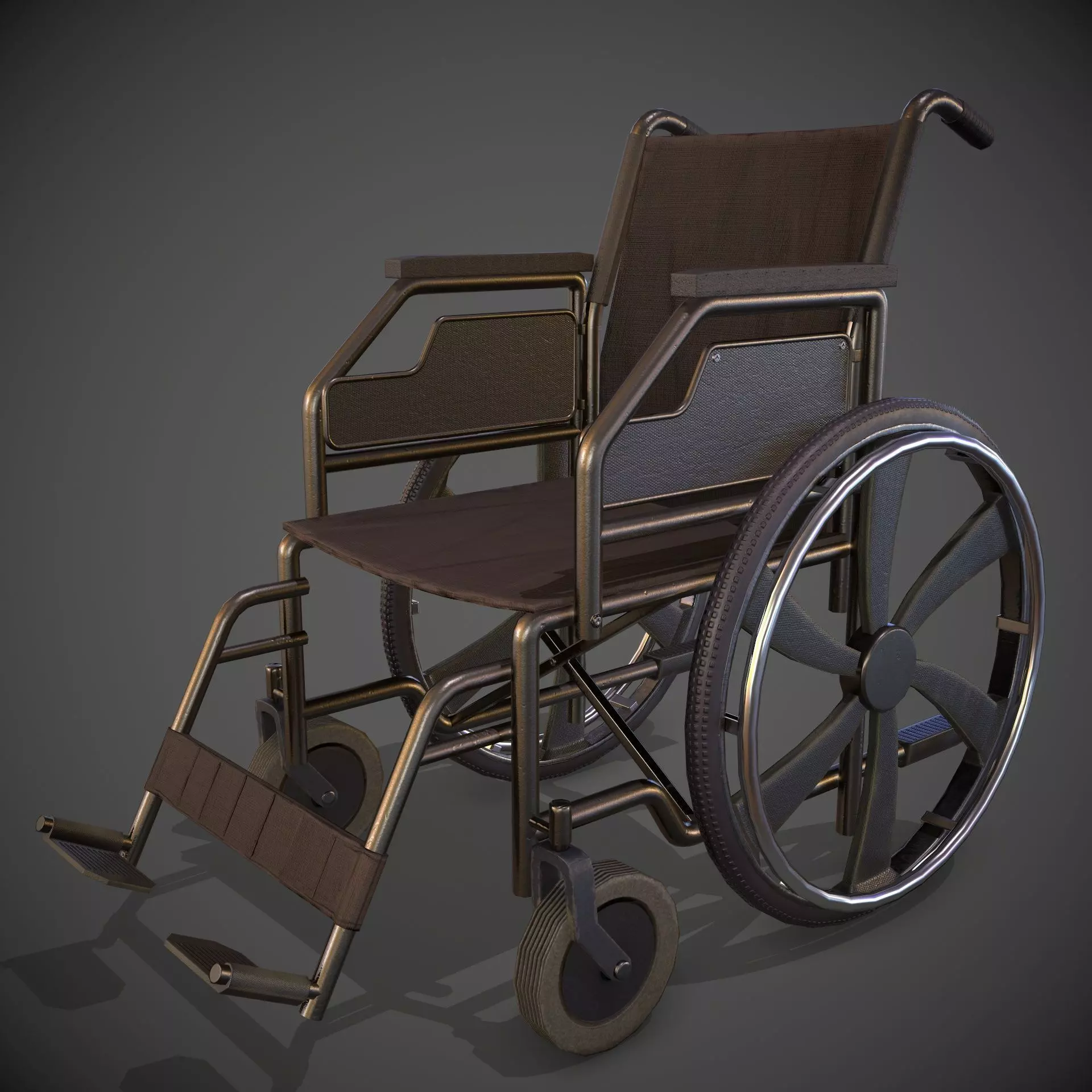 WheelChair 4K PBR Low-poly 3D model