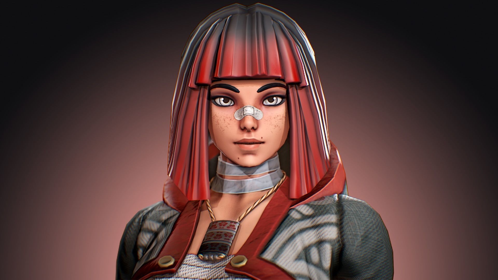Yuko - Stylized Character Low-poly 3D model_9