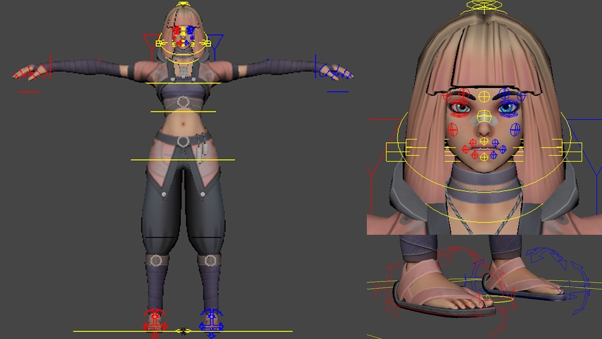 Yuko - Stylized Character Low-poly 3D model_16