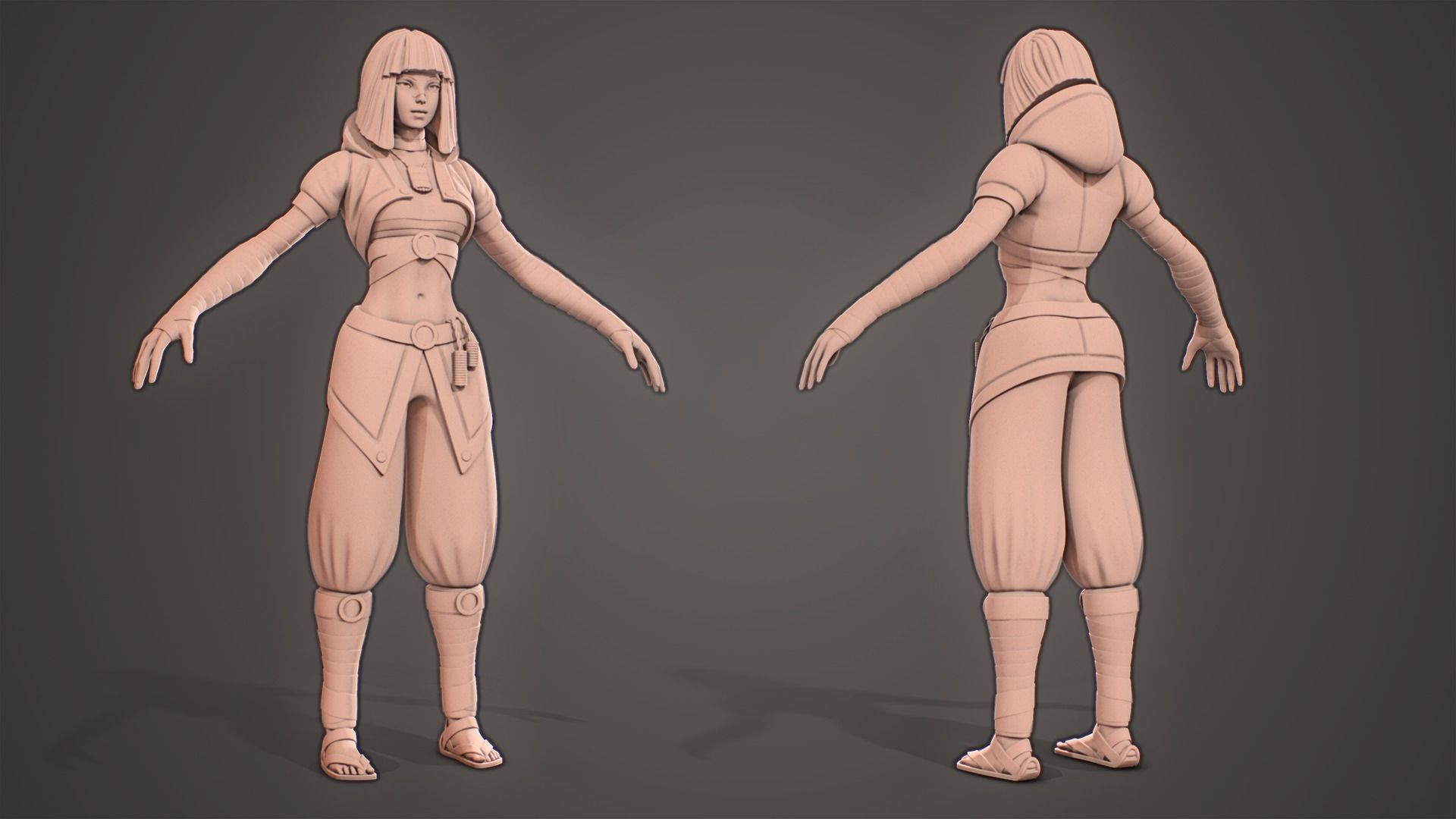 Yuko - Stylized Character Low-poly 3D model_12