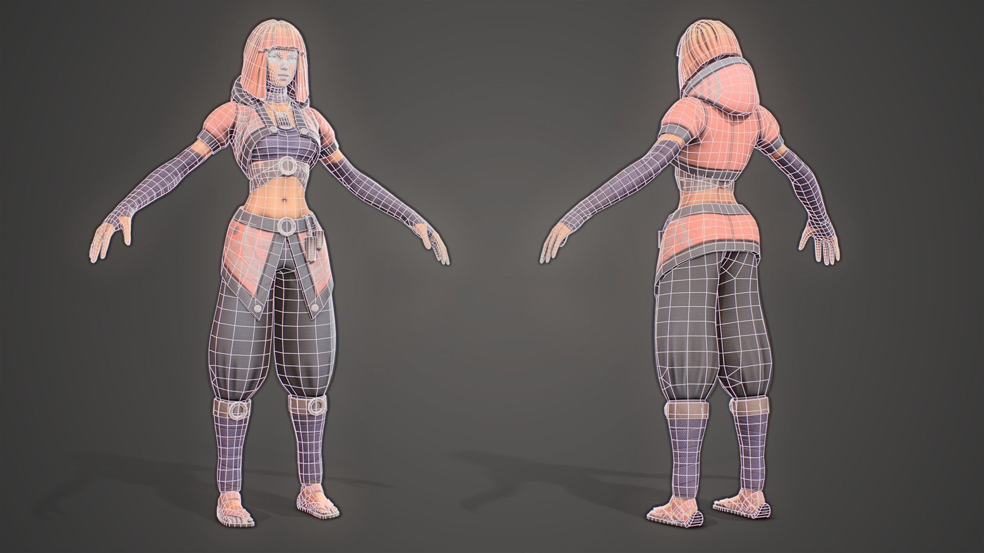Yuko - Stylized Character Low-poly 3D model_11