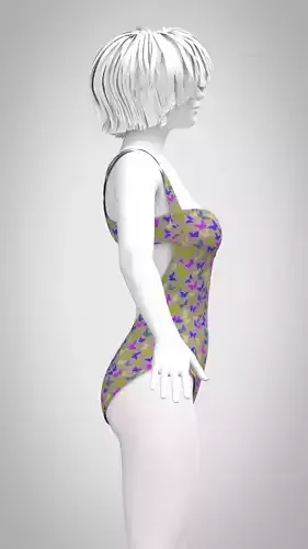 floral swim costume