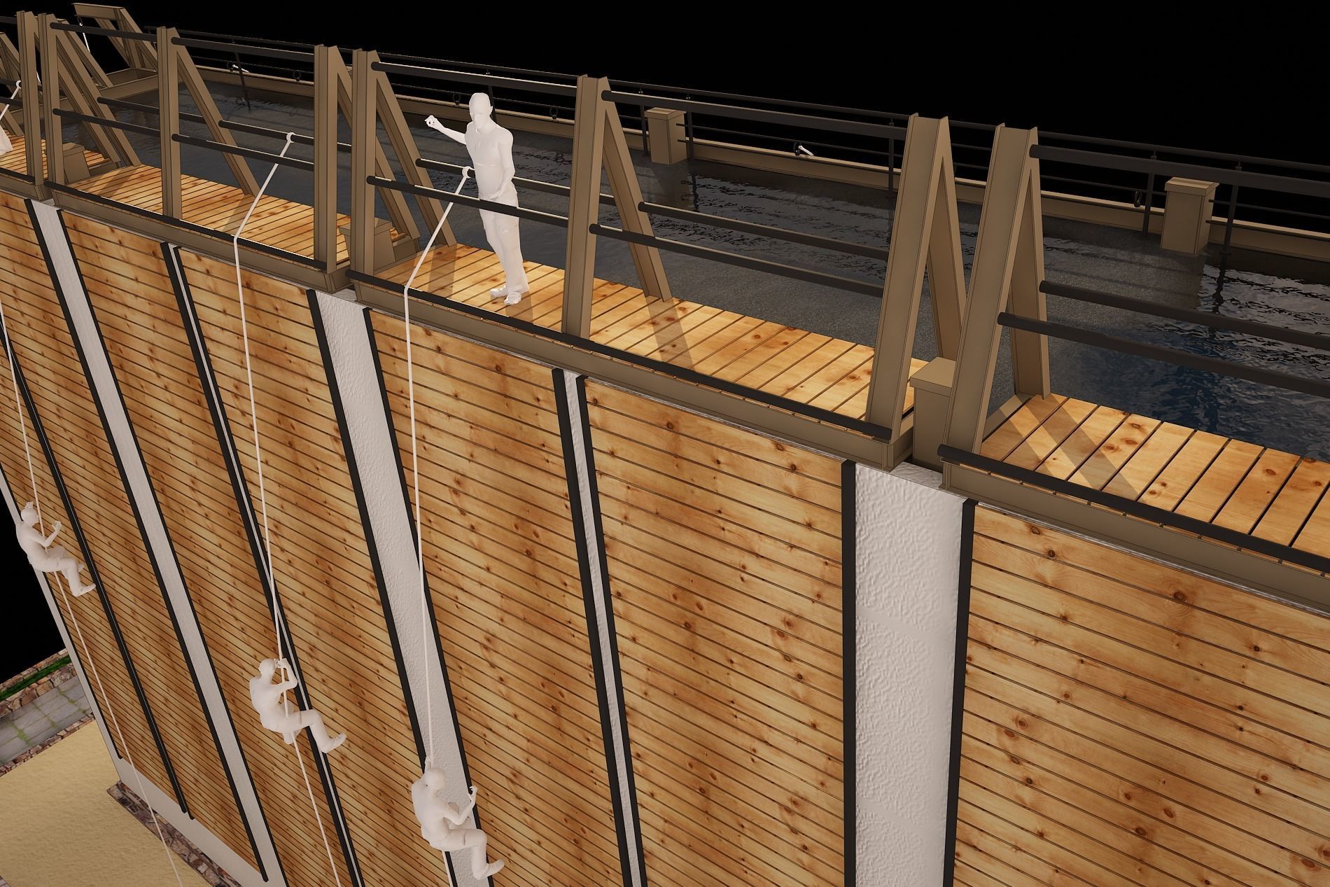 3D model of rock climbing and rappelling site with full details 3D model_5