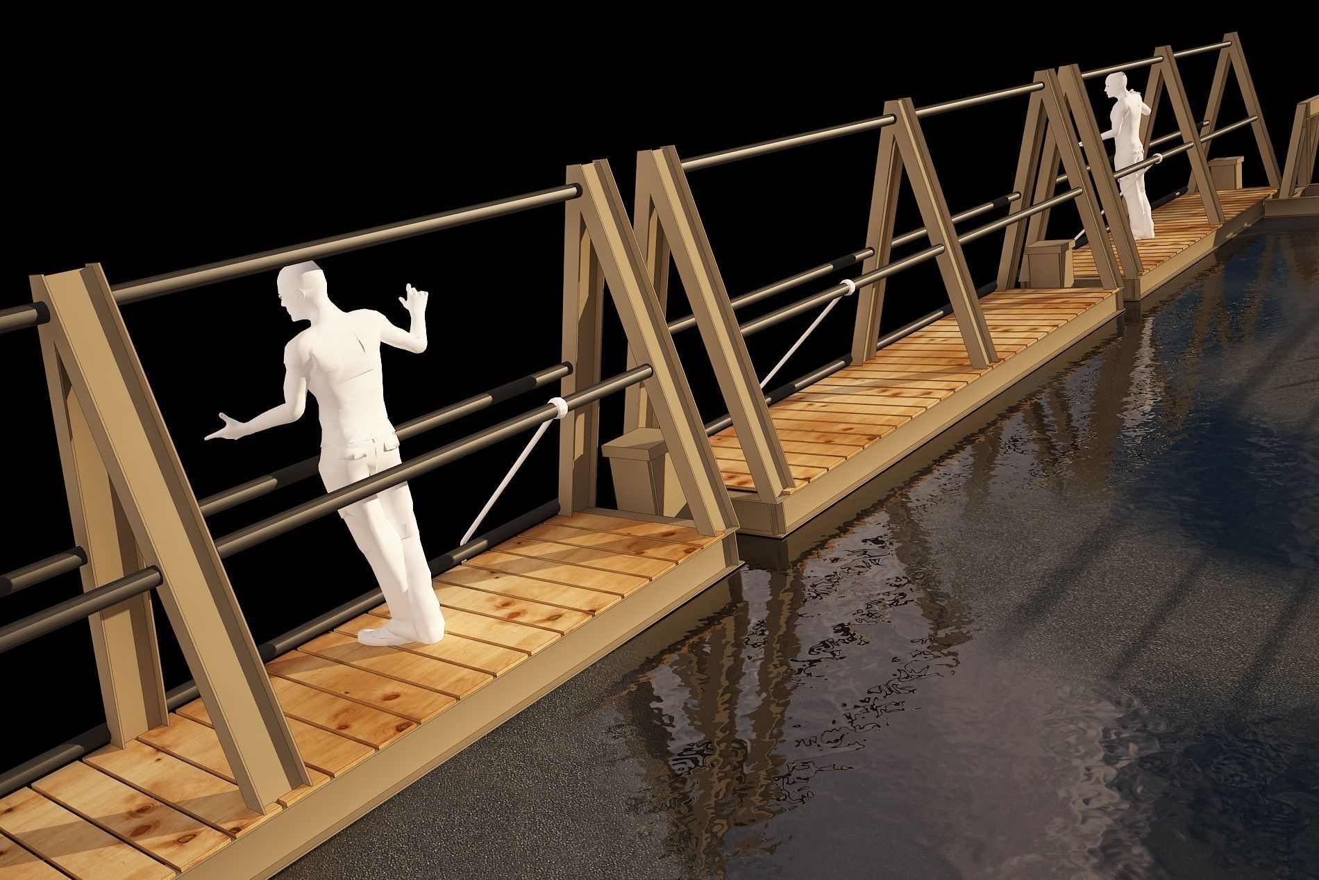 3D model of rock climbing and rappelling site with full details 3D model_6