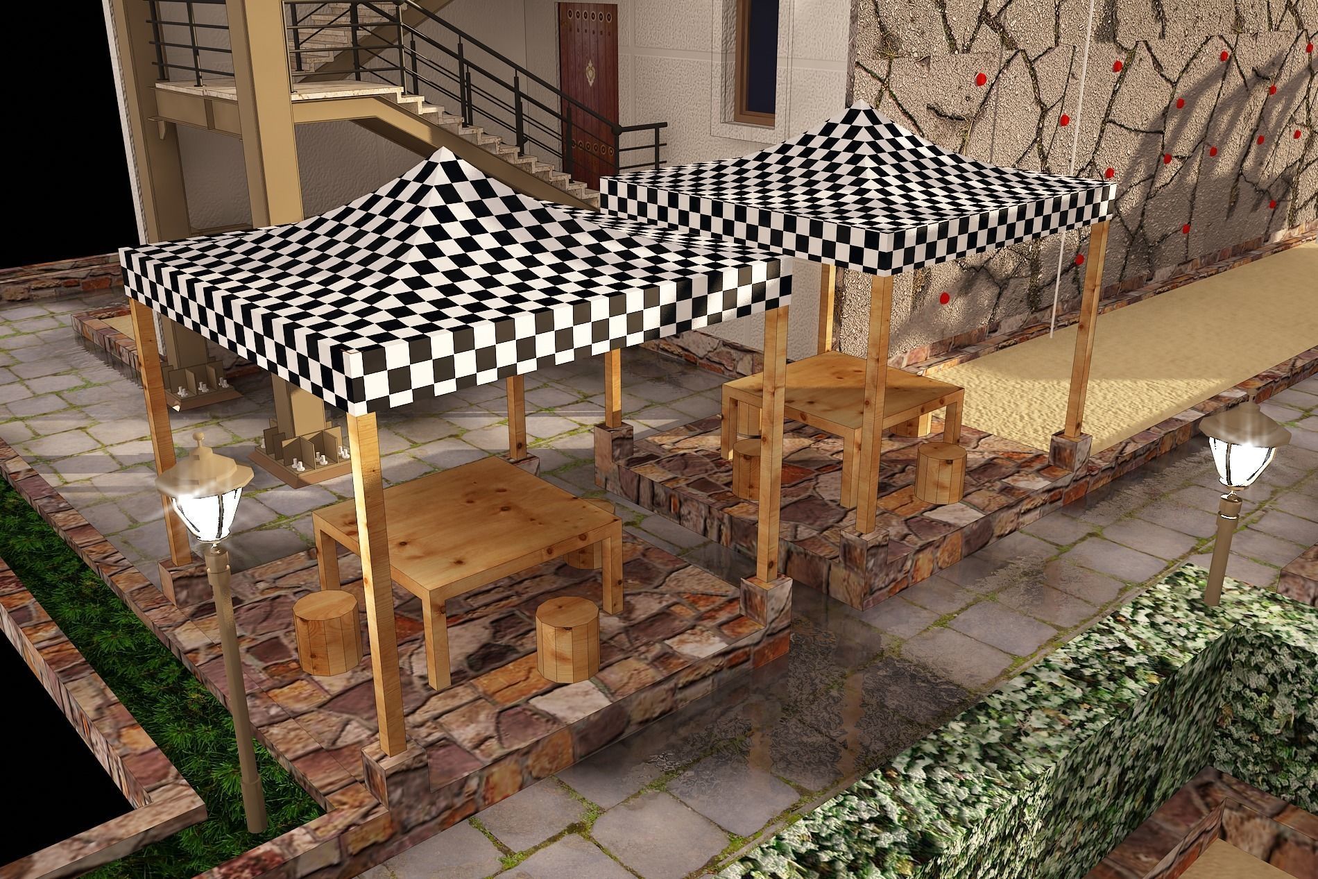 3D model of rock climbing and rappelling site with full details 3D model_16