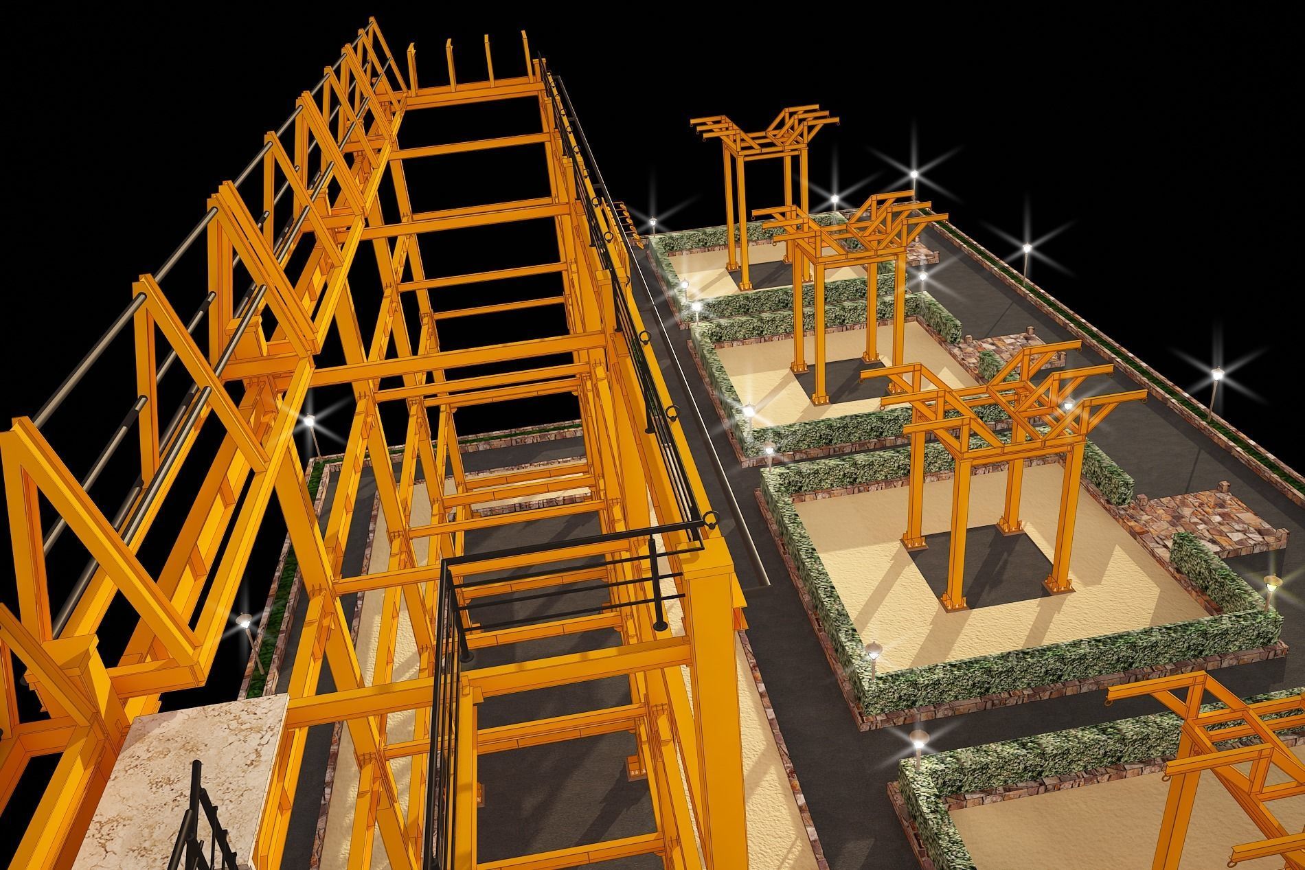 3D model of rock climbing and rappelling site with full details 3D model_22