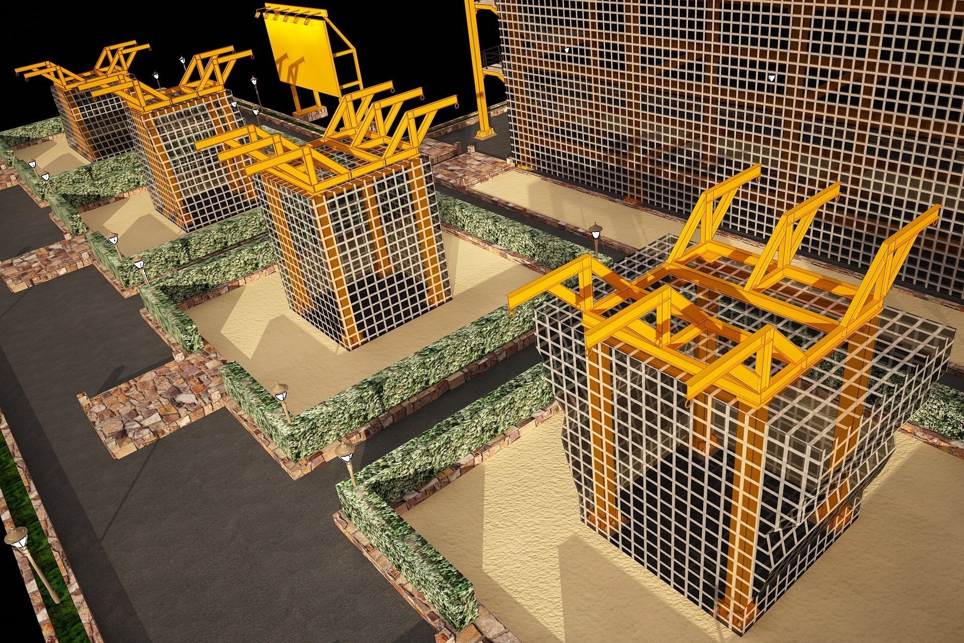 3D model of rock climbing and rappelling site with full details 3D model_24