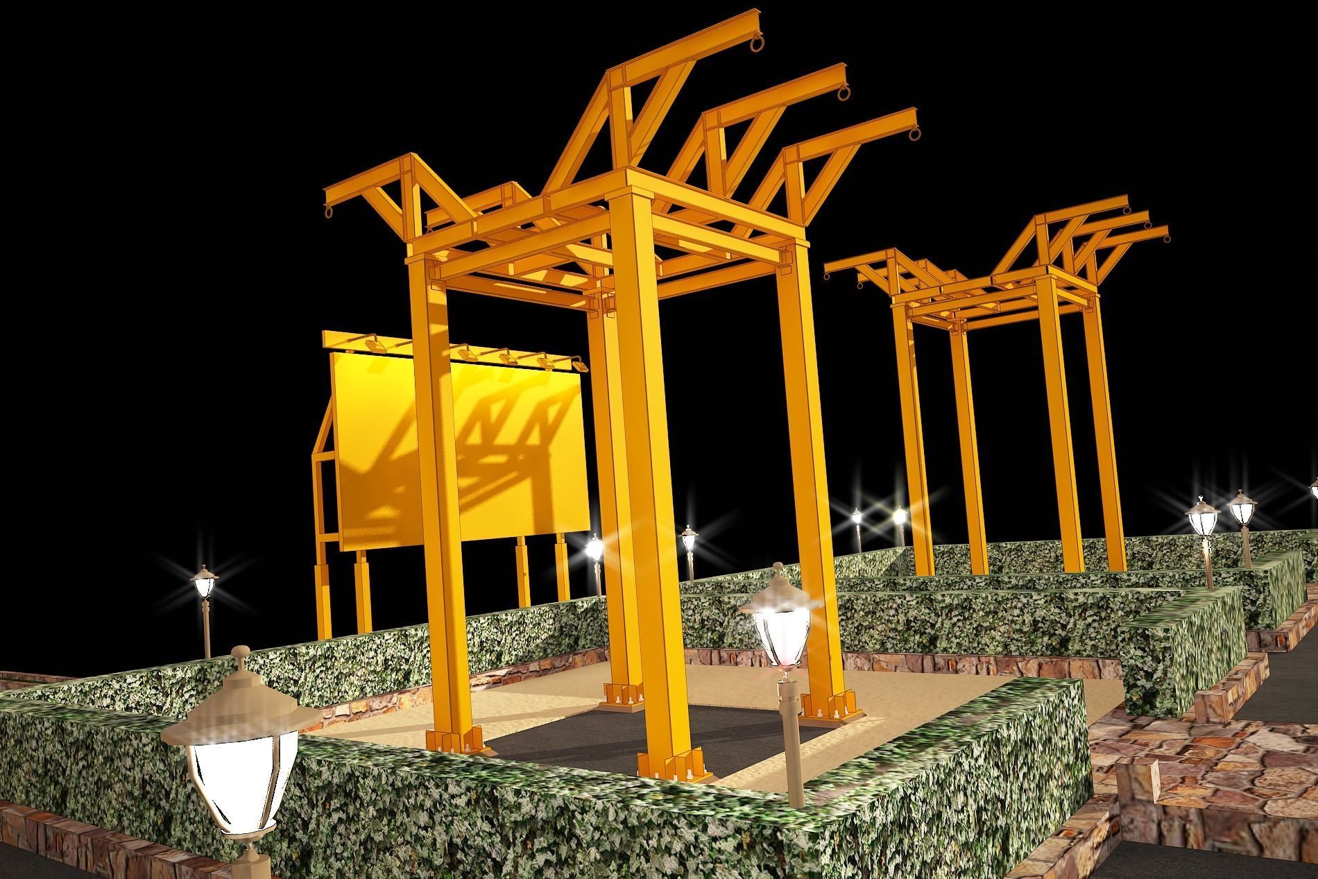 3D model of rock climbing and rappelling site with full details 3D model_26