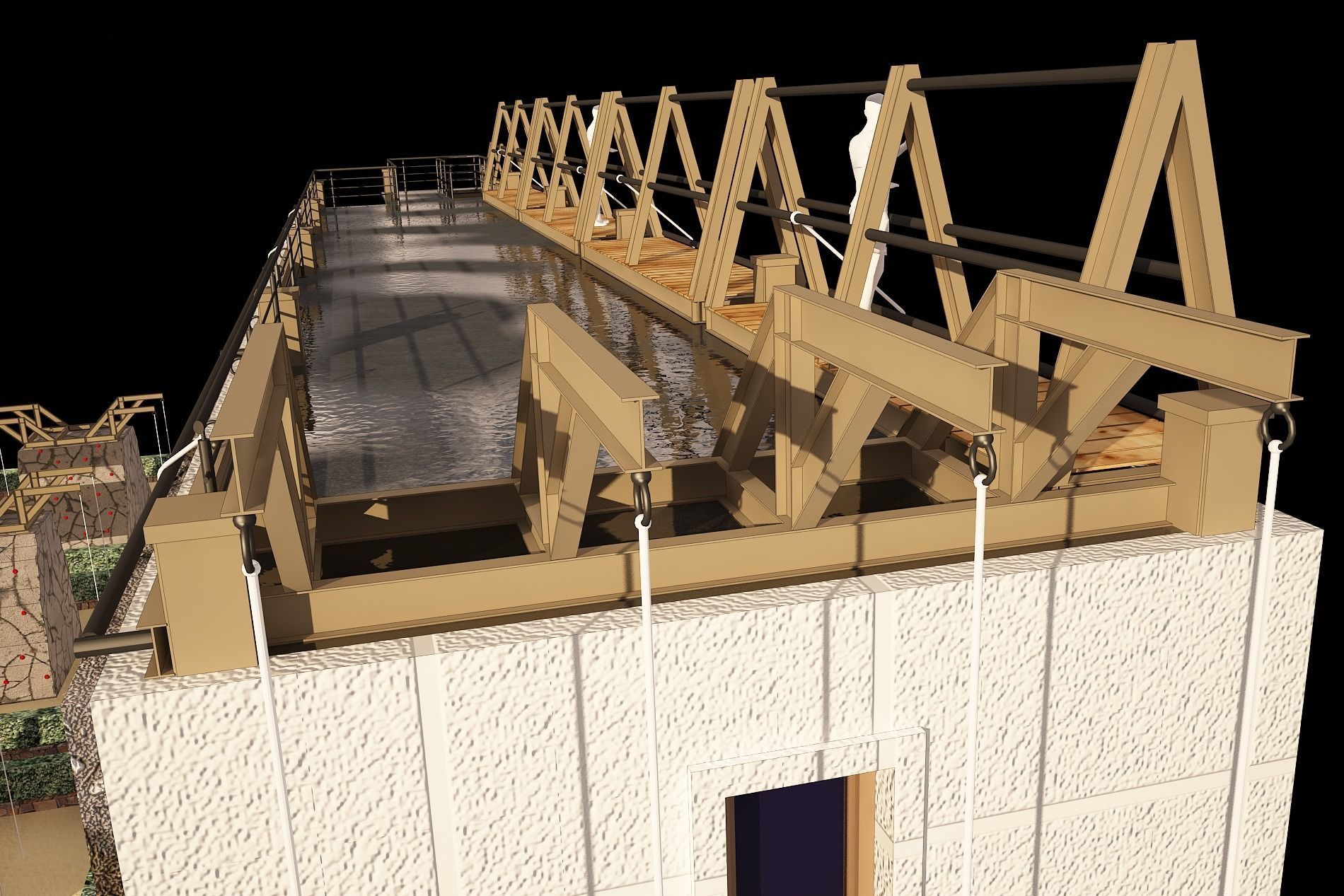 3D model of rock climbing and rappelling site with full details 3D model_8