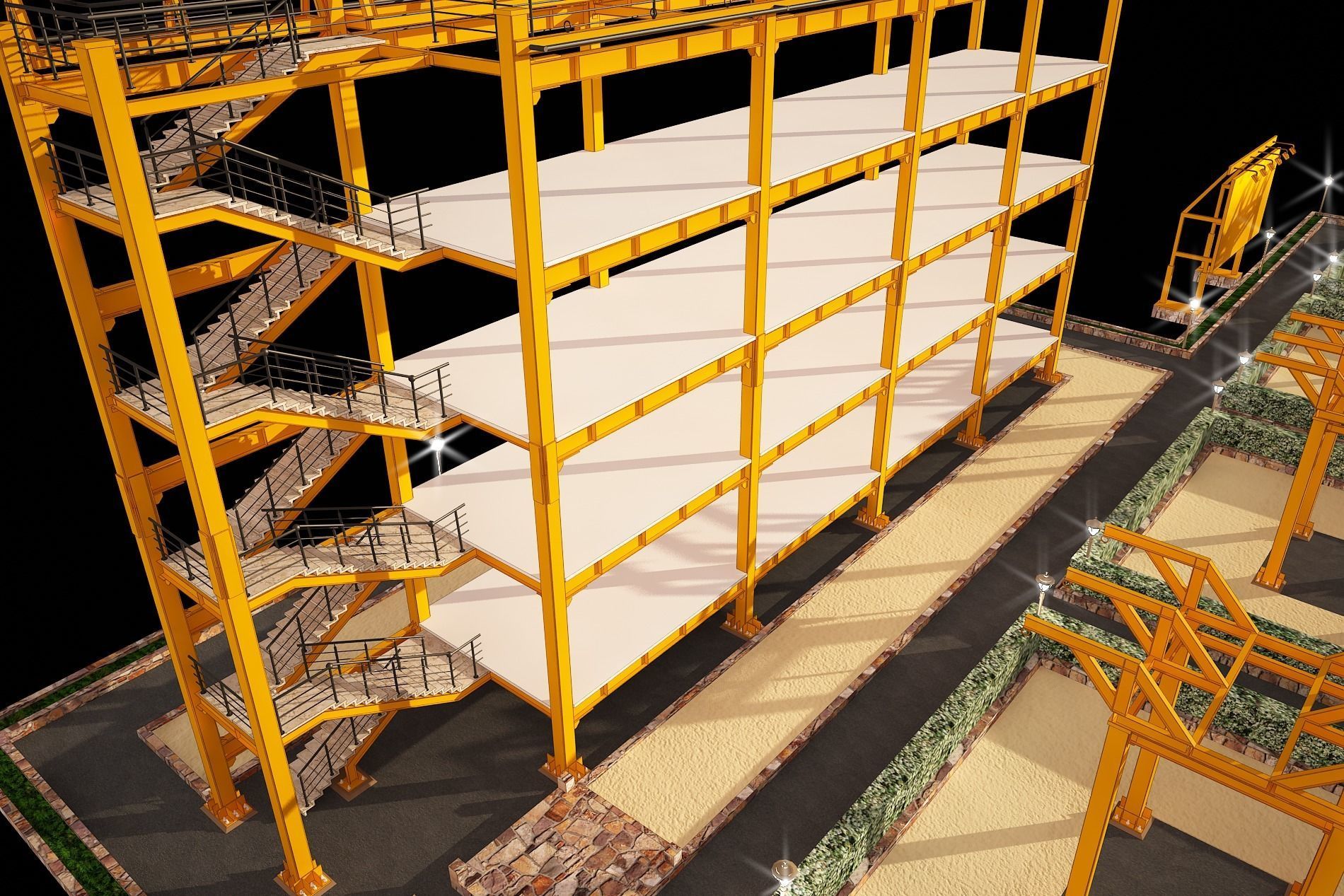 3D model of rock climbing and rappelling site with full details 3D model_20