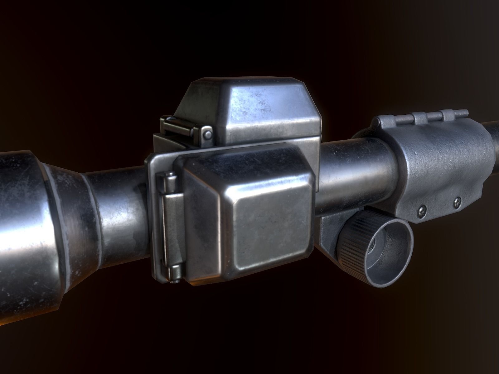 Springfield M1903 Sniper rifle with M84 scope PBR Low-poly 3D model_16