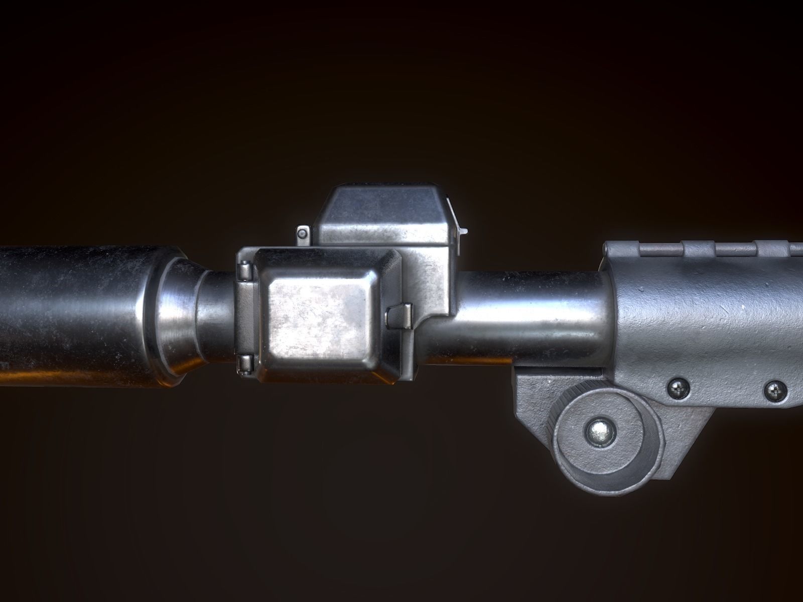 Springfield M1903 Sniper rifle with M84 scope PBR Low-poly 3D model_5