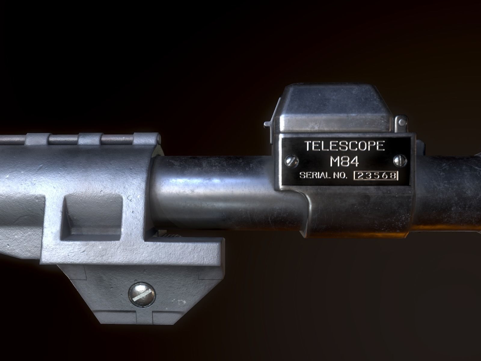 Springfield M1903 Sniper rifle with M84 scope PBR Low-poly 3D model_11