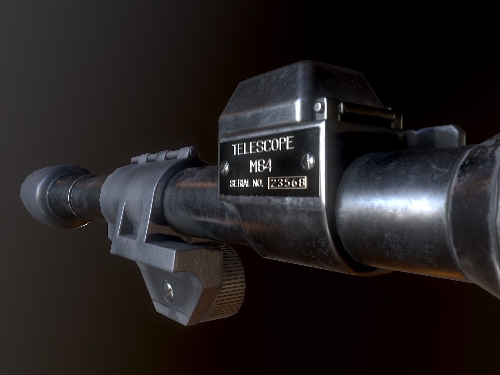 Springfield M1903 Sniper rifle with M84 scope PBR Low-poly 3D model_15