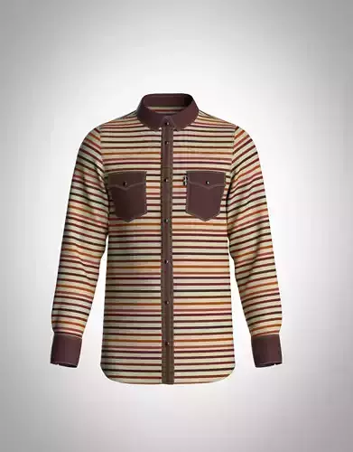 Livais shirt with multi colour orange maroon black lining shirt