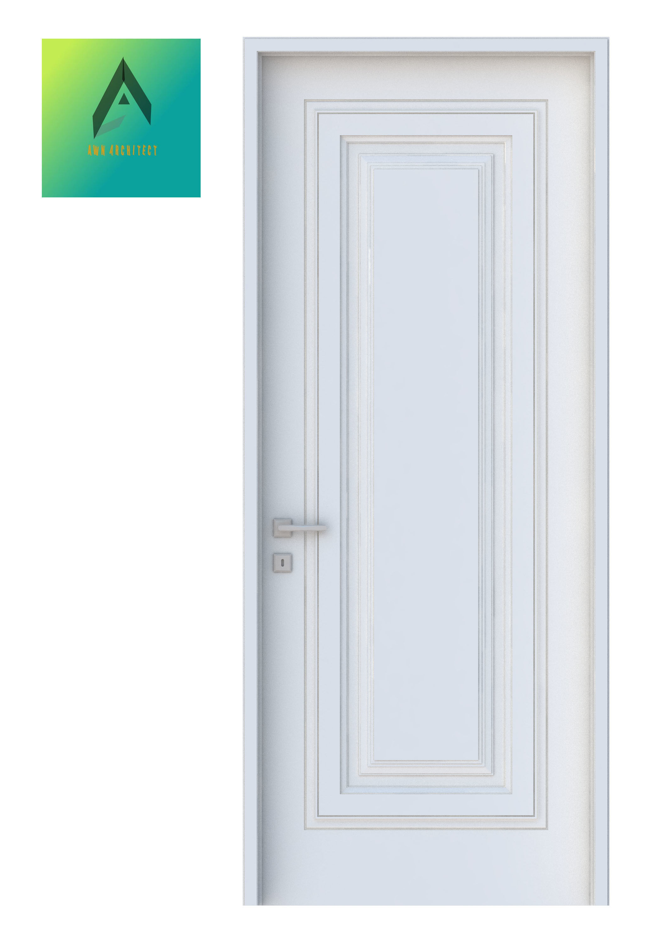 Room Door Type 20 3D print model_3