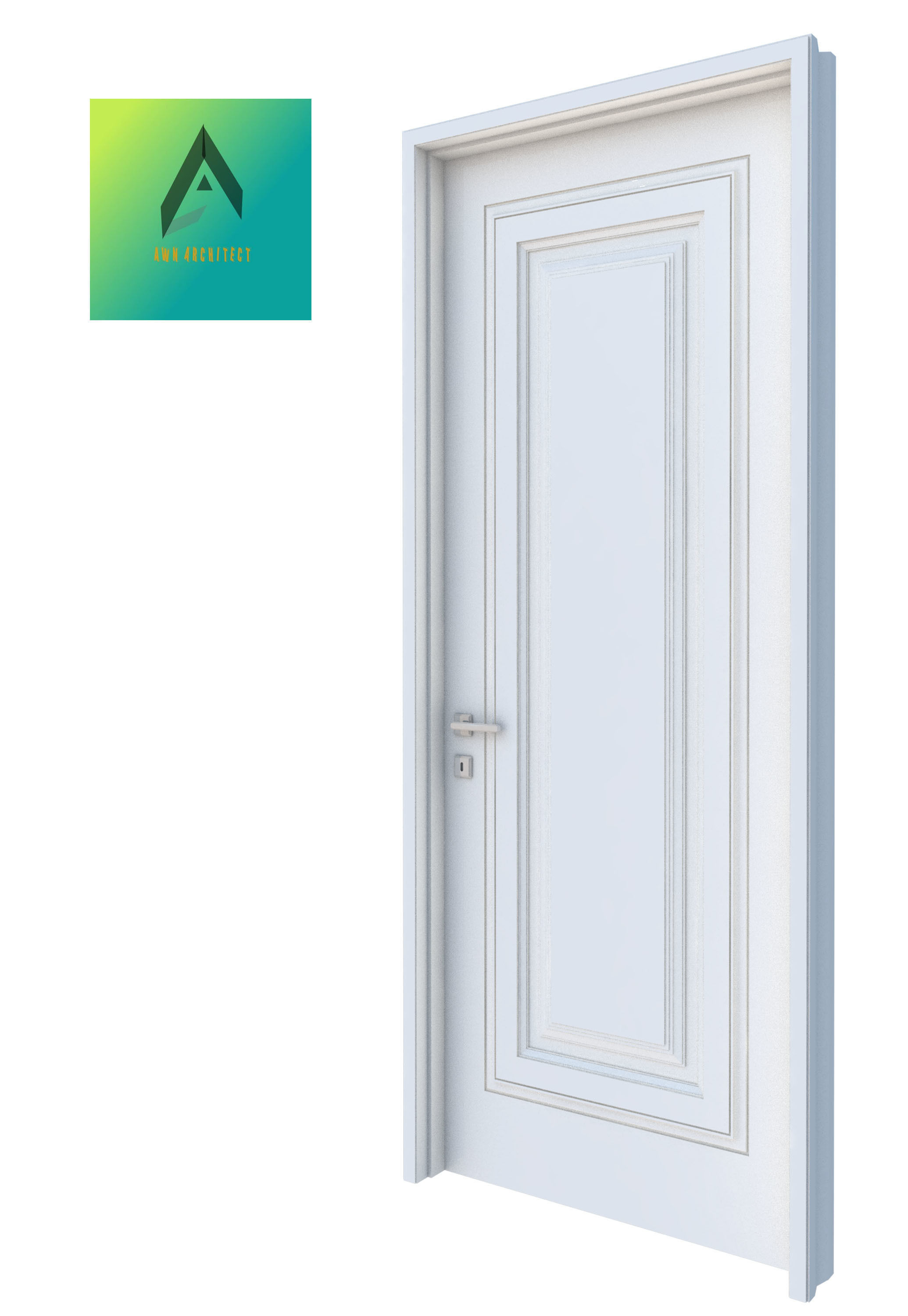 Room Door Type 20 3D print model_1