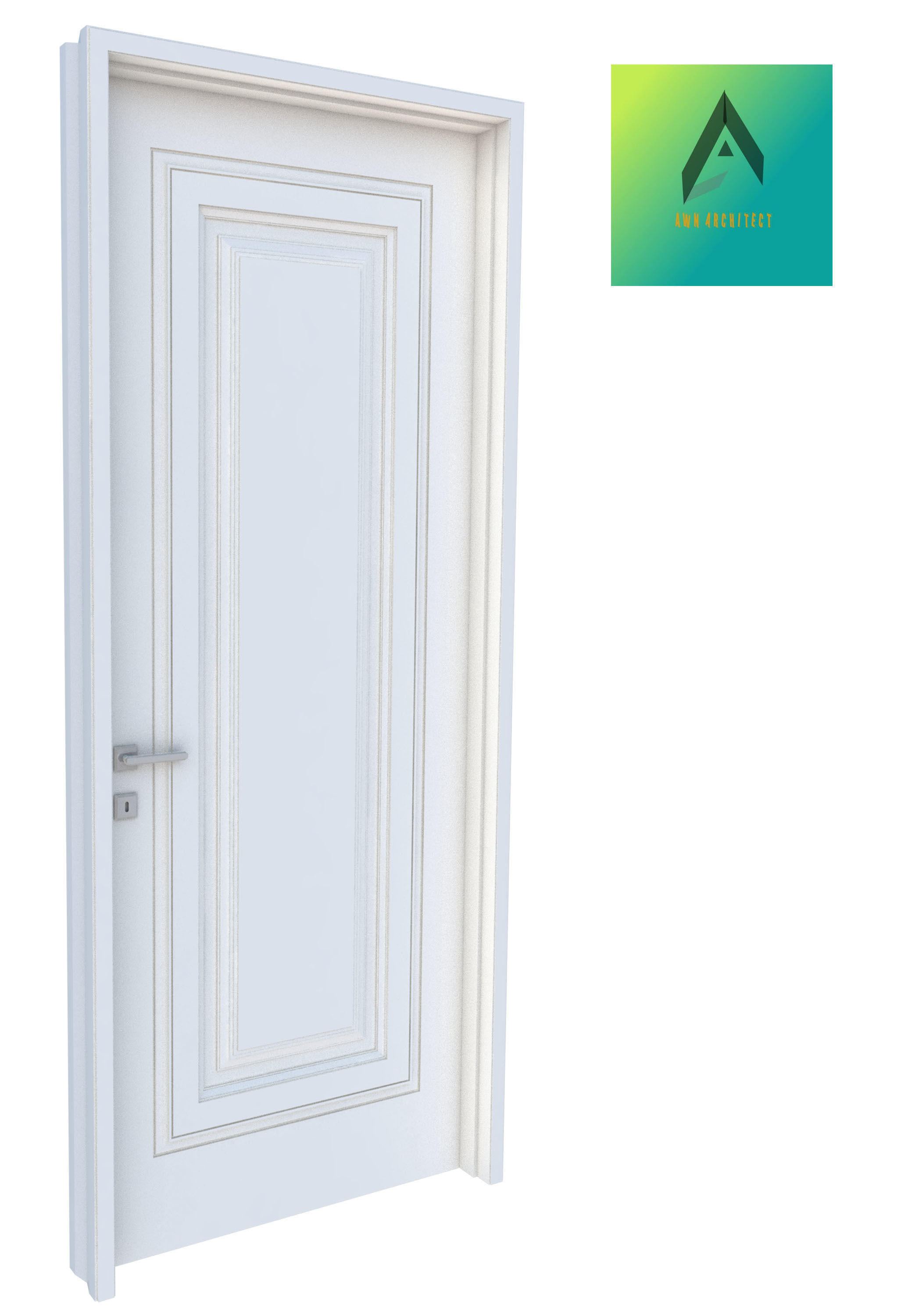 Room Door Type 20 3D print model_2