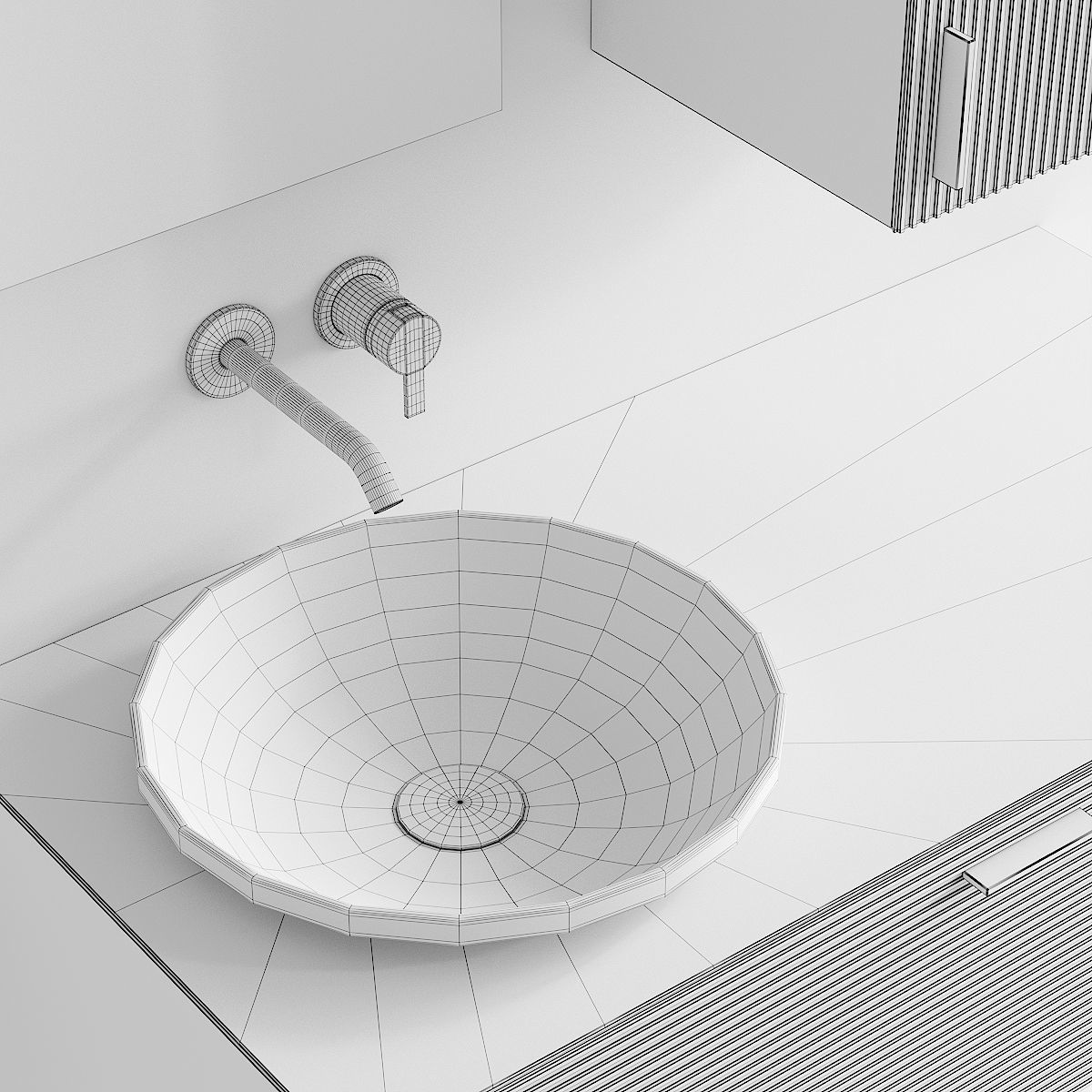 Inbani Grate 02 Vanity Unit Set 1 3D model_4