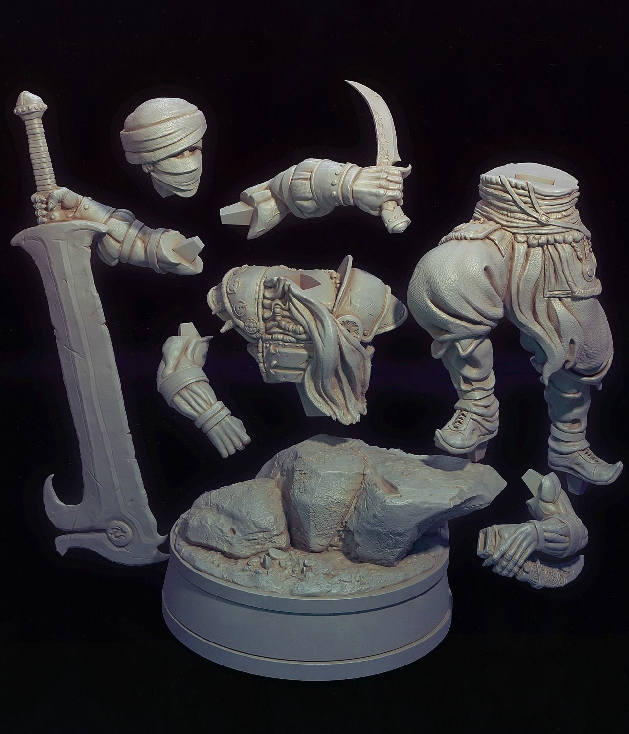 The Fire Warrior Figurine 3D print model_3