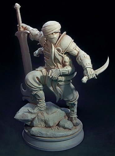 The Fire Warrior Figurine 3D print model