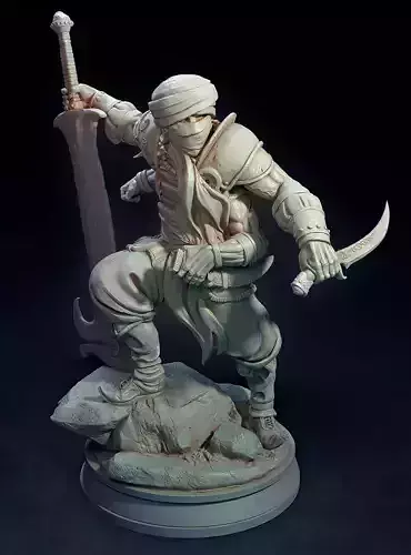 The Fire Warrior Figurine 3D print model