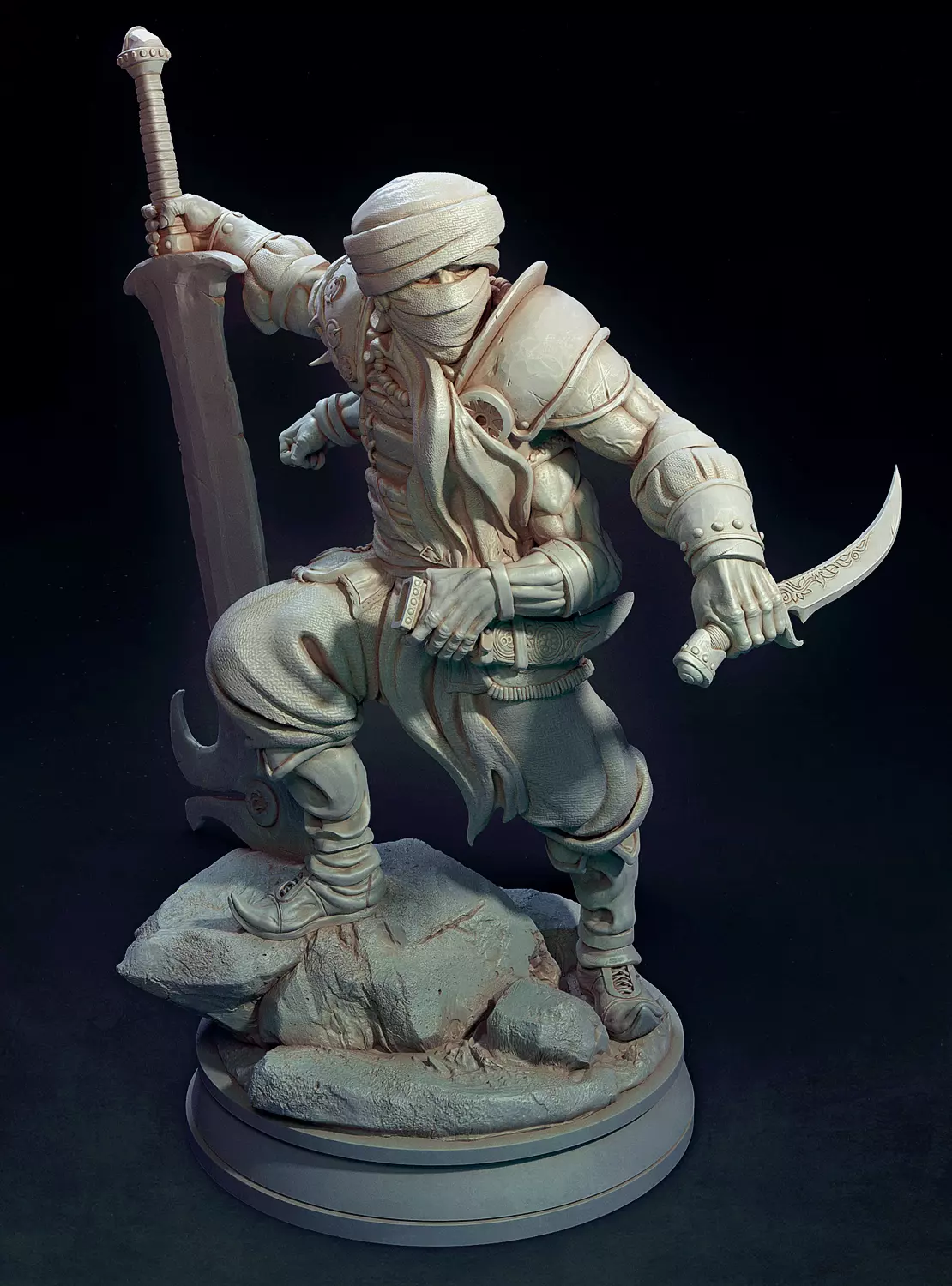 The Fire Warrior Figurine 3D print model_0