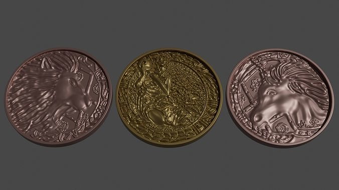 Medallions from Resident Evil 2 3D print 3D Model Collection
