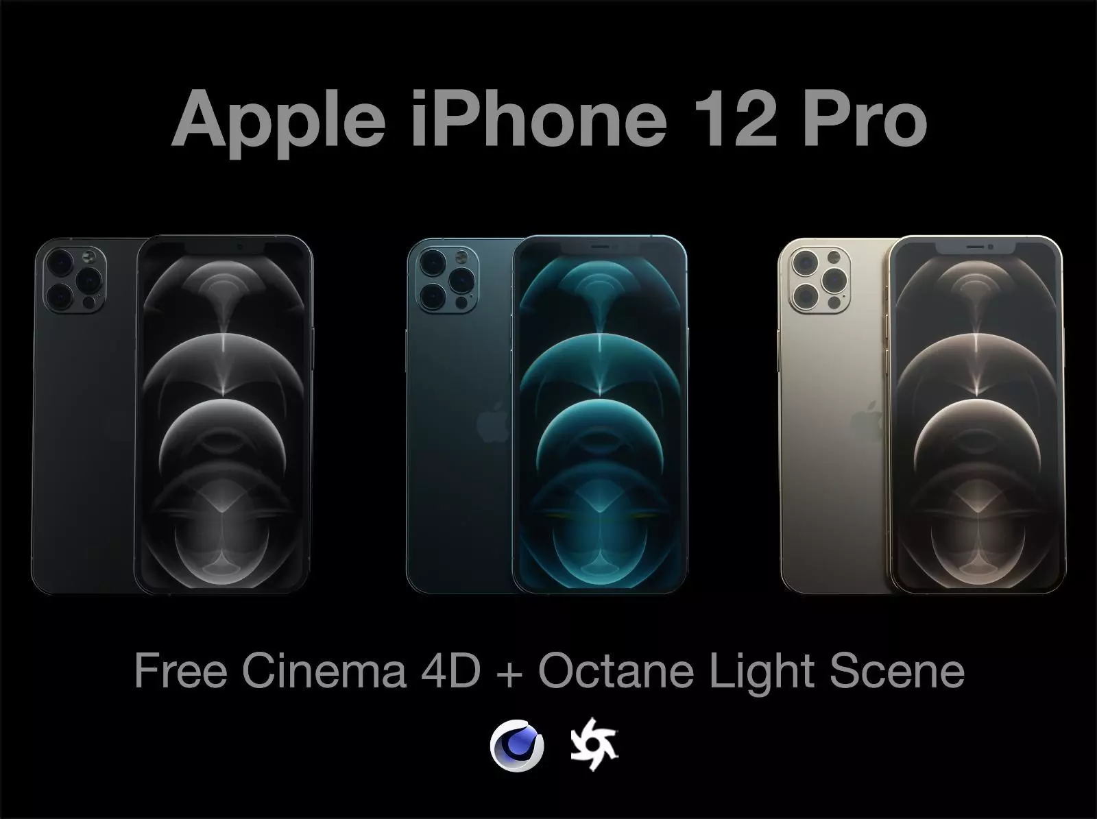 iPhone 12 Pro - Octane Light Scene 3D model_0