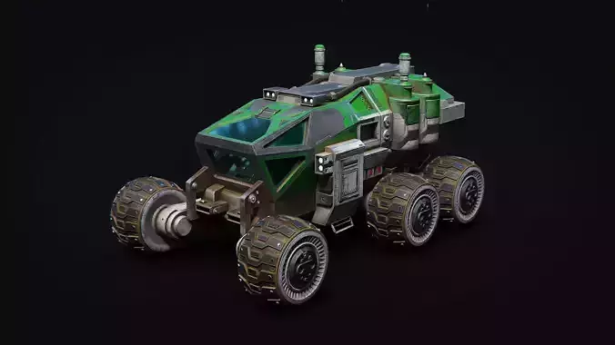 Vehicle Mars Rover 8K TEXTURES Low-poly 3D model