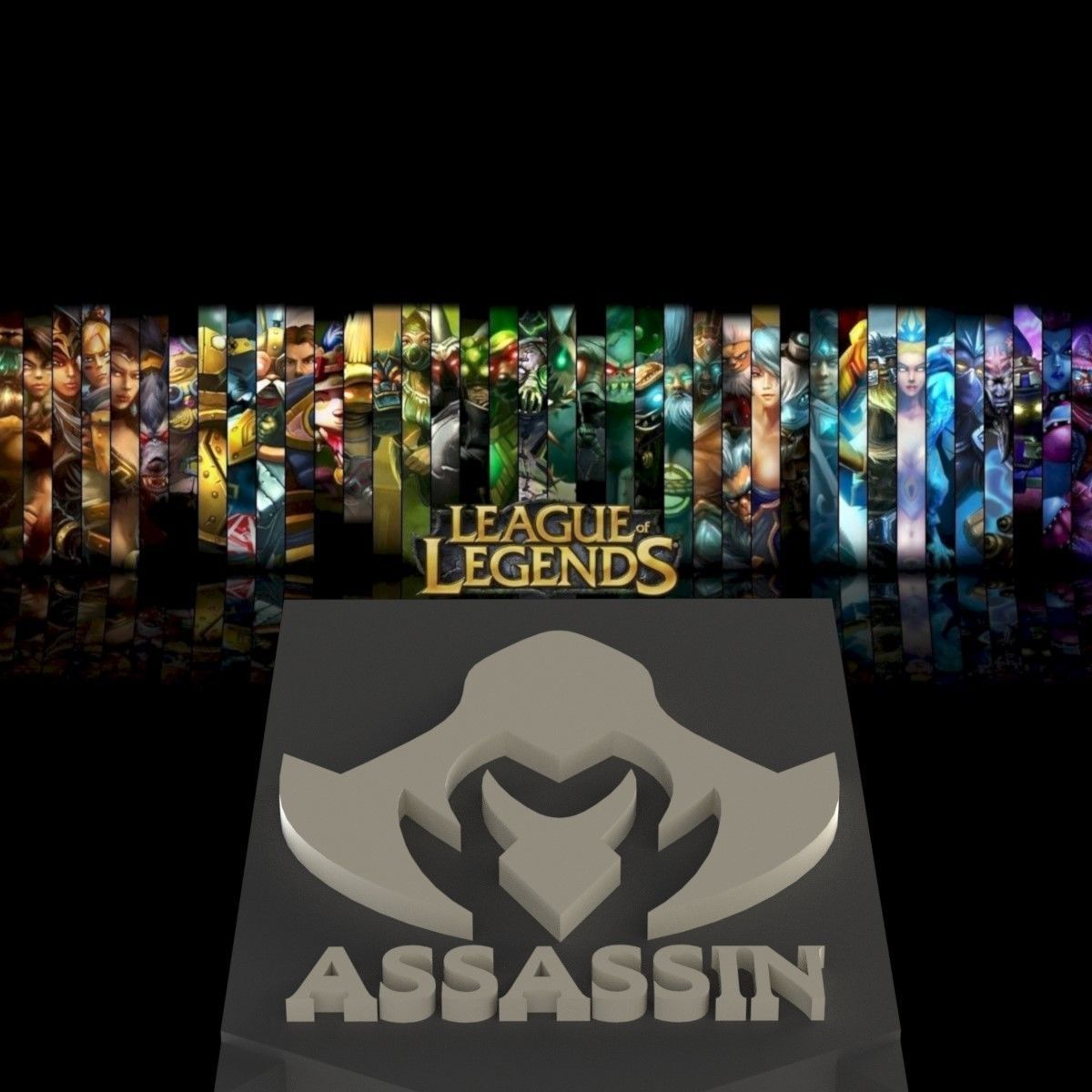 ADJUSTABLE GPU SUPPORT ASSASSIN LEAGUE OF LEGENDS 3D print model_3