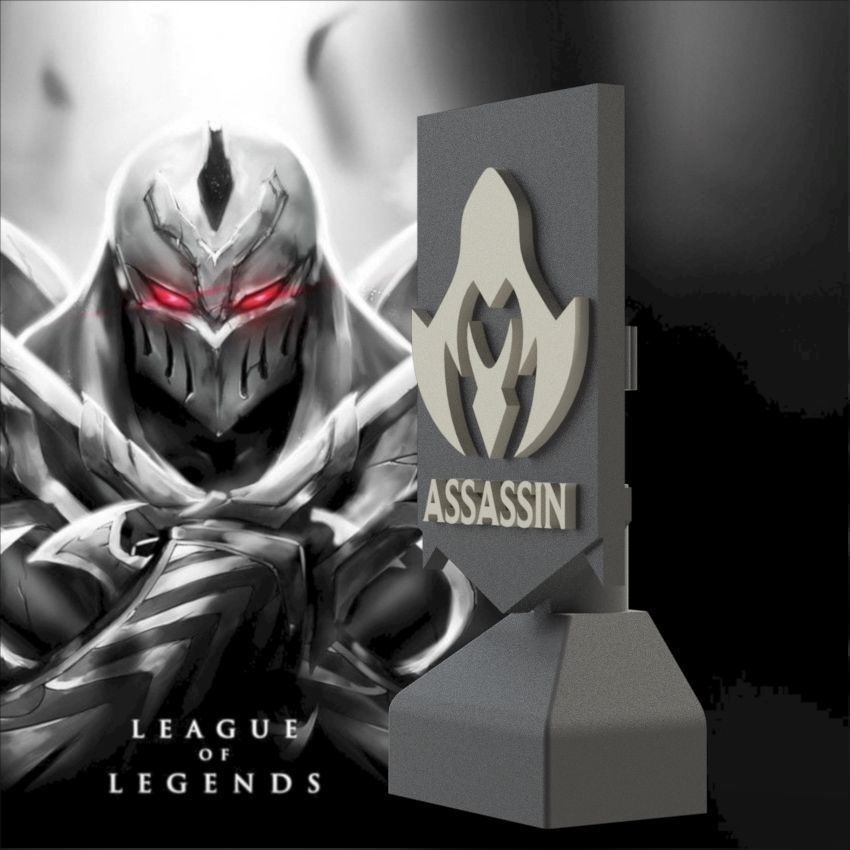 ADJUSTABLE GPU SUPPORT ASSASSIN LEAGUE OF LEGENDS 3D print model_4