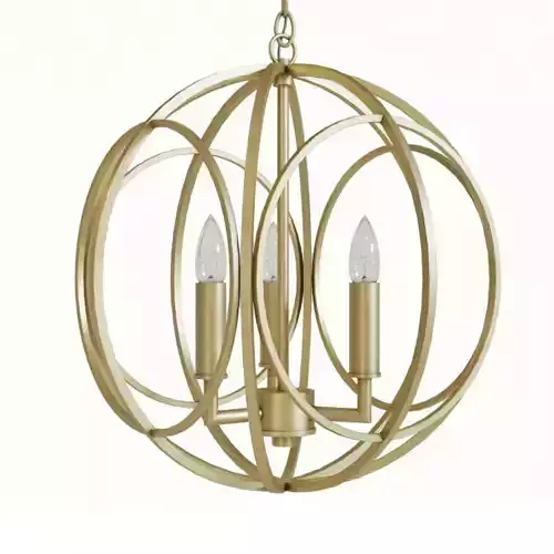 Steel Loughton 3-Light Chandelier