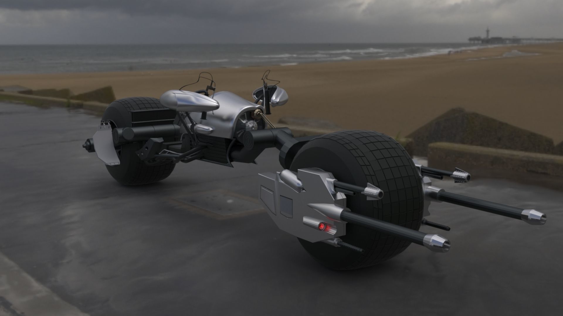 batpod motocycle 3D model_43