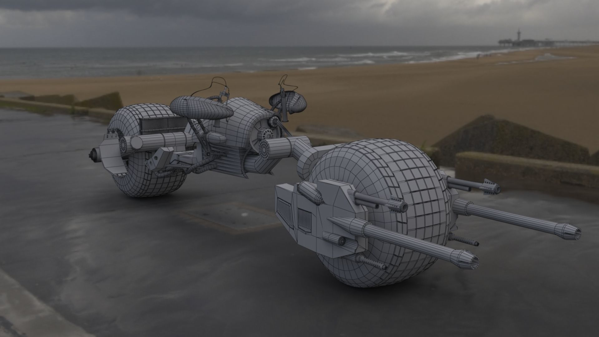 batpod motocycle 3D model_44