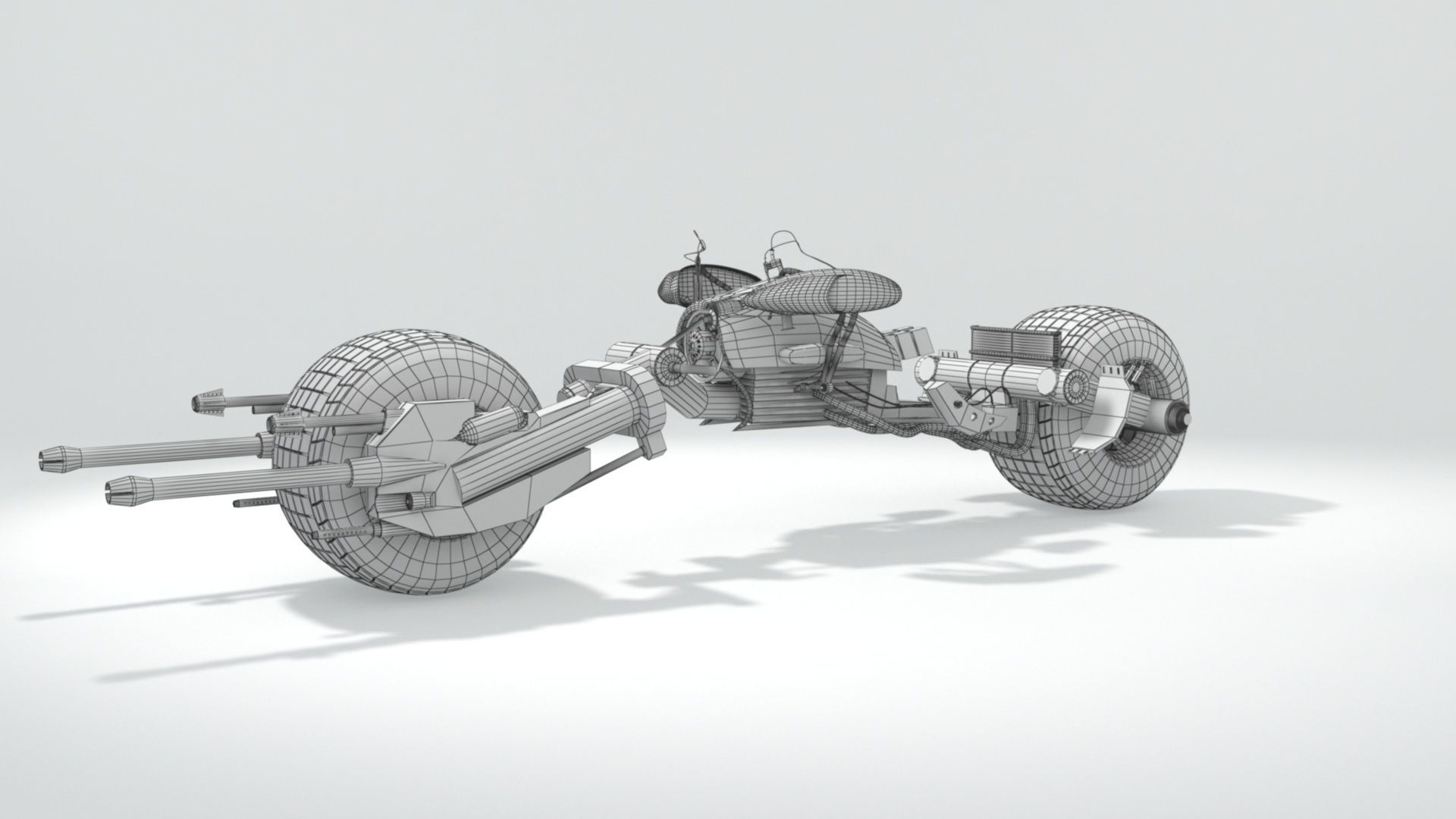 batpod motocycle 3D model_36