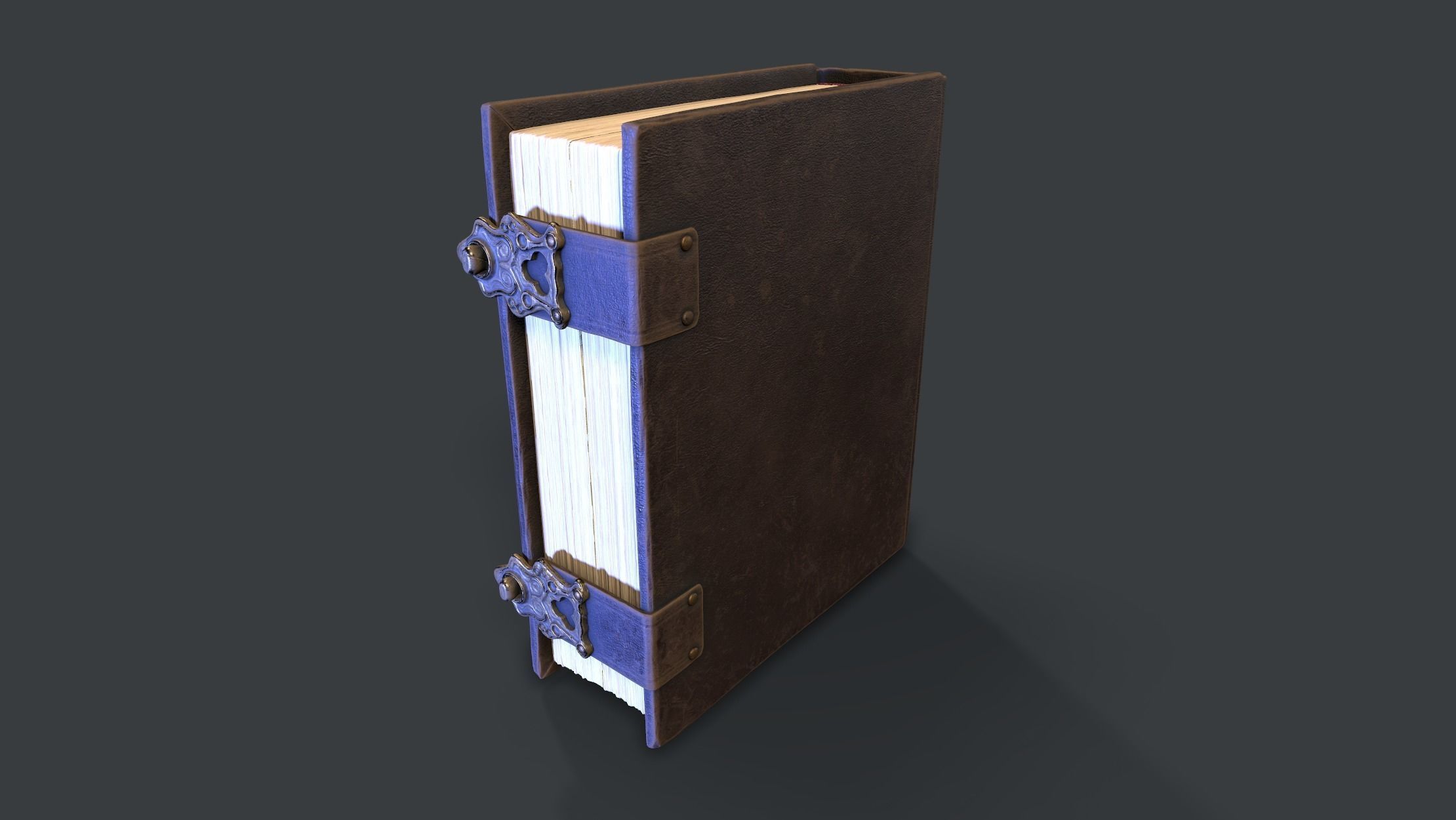 Old foliant Low-poly 3D model_4