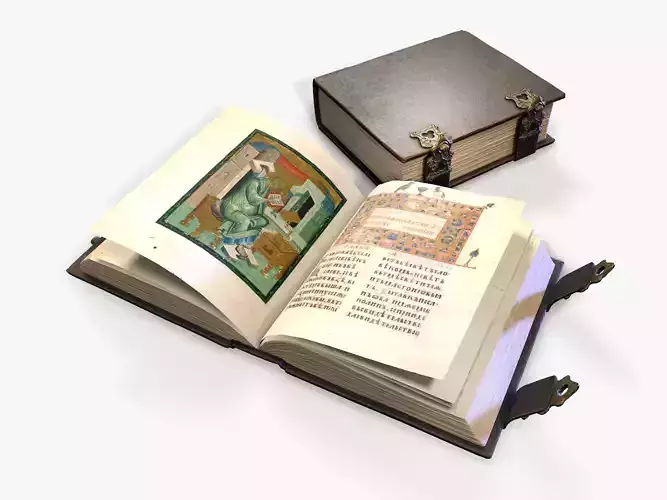 Old foliant Low-poly 3D model
