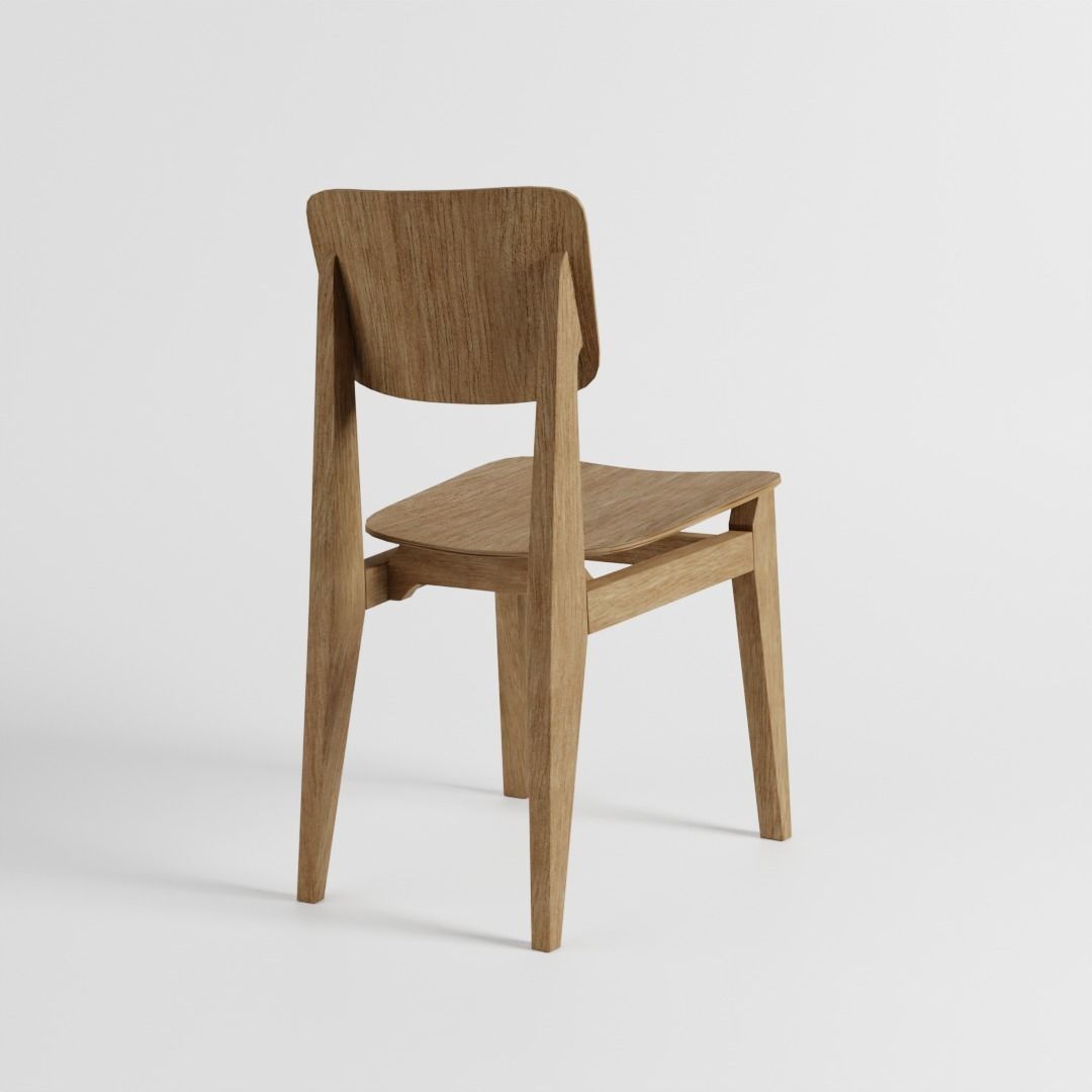 Wooden Chair 3D model_1