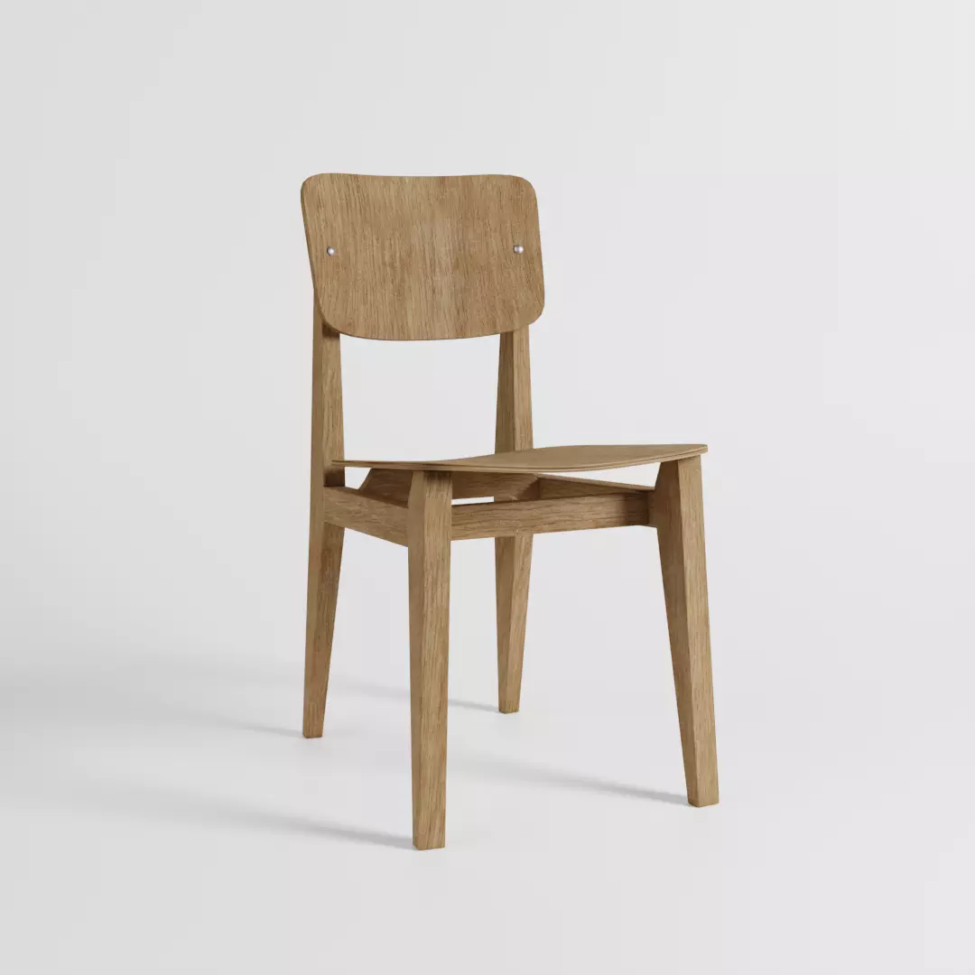 Wooden Chair 3D model_0