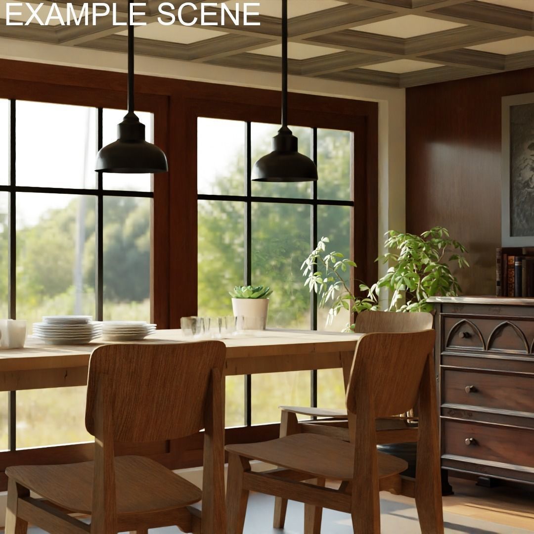 Wooden Chair 3D model_4